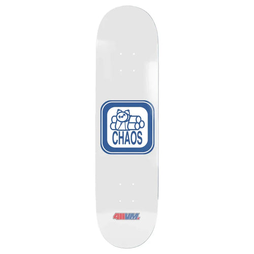 411 Chaos White EX7 8.5" Skateboard Deck