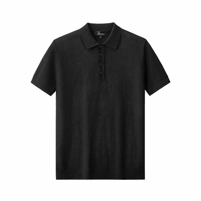 AirFlex Mesh Knit Polo BLACK