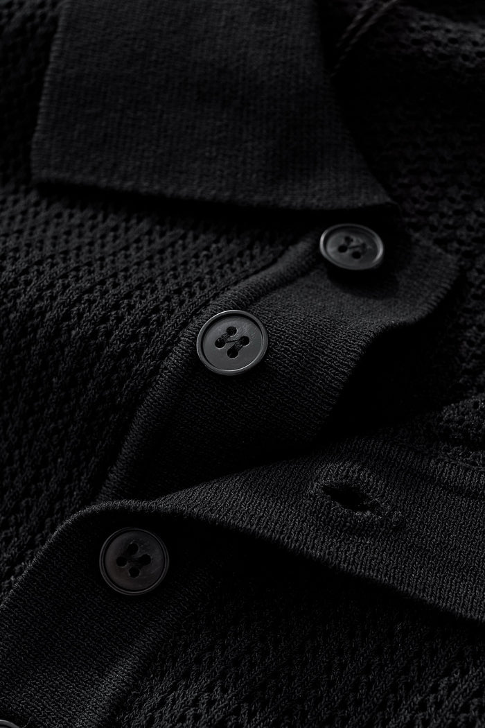 AirFlex Mesh Knit Polo BLACK