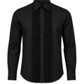 Angelino Black Ruffle Button Up Shirt