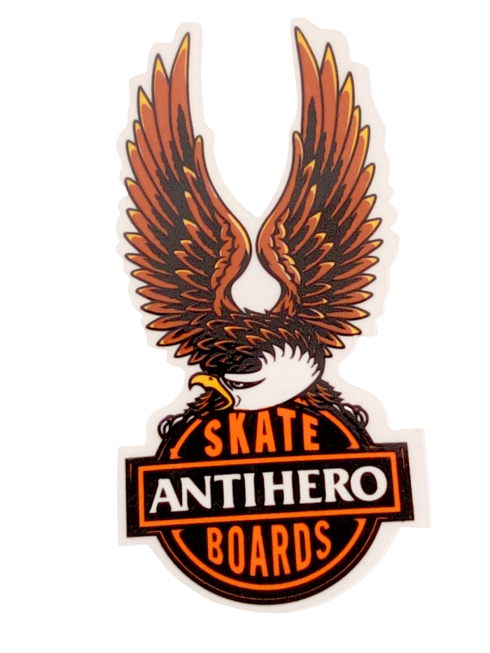 Anti-Hero Skate Antihero Boards Clear Black Orange 6" x 2.5" Sticker