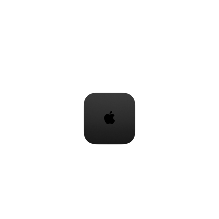Apple TV 4K (3rd generation) - black device with engraved Apple logo