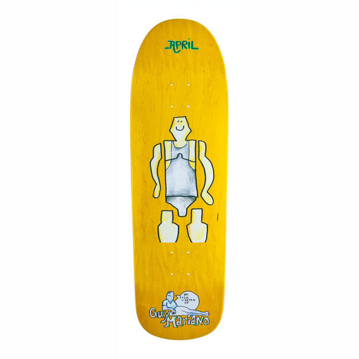 April Guy Mariano Mark Gonzalez Art 90's Yellow 9.6" Skateboard Deck