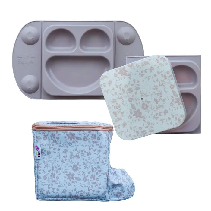 Assiette EasyMat et son Lunch Bag - Collection Fleur de Jardin