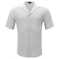 Athens Nights Short-Sleeve Button-Up Shirt WHITE