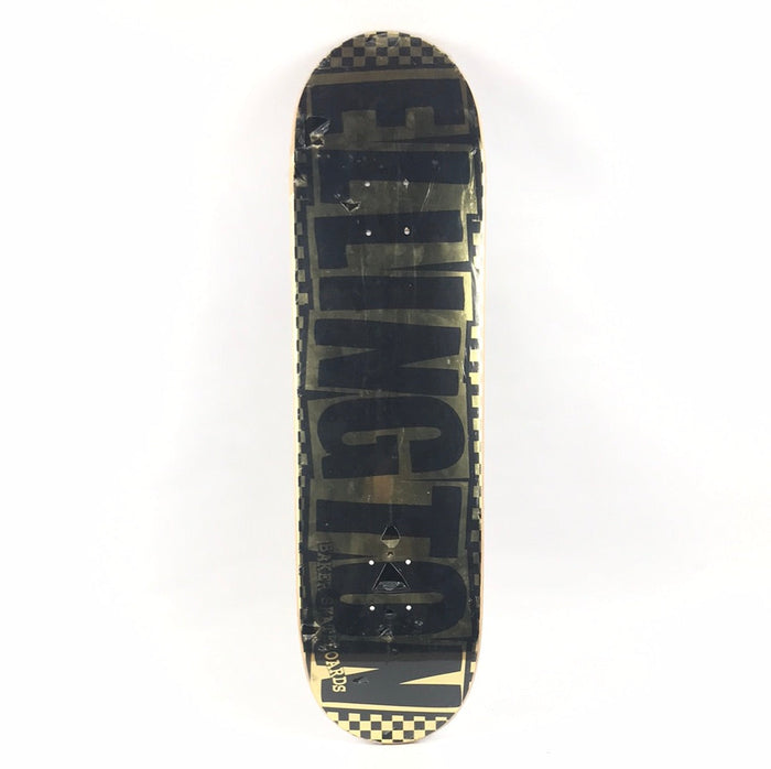 Baker Erik Ellington Checkers Black and Gold Foil 8.5 Skateboard Deck
