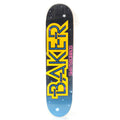 Baker Futuristic Black Blue Yellow 7.75" Skateboard Deck