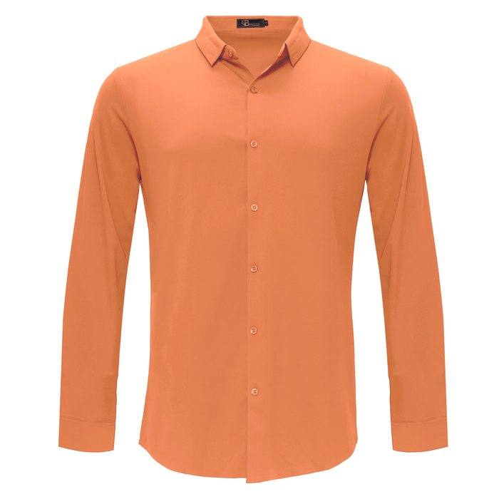Barocco Ascend Stretch Shirt ORANGE - Dudes Boutique