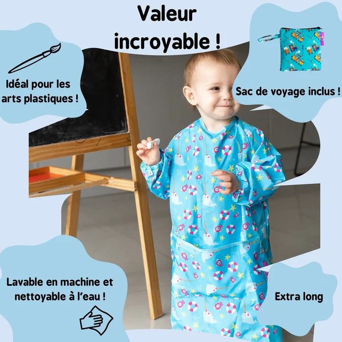 Bavoir Tablier à Manches Longues