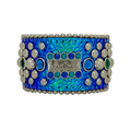 b.b. Simon Trojan Cuff Iridescent Blue Python Bracelet - Dudes Boutique