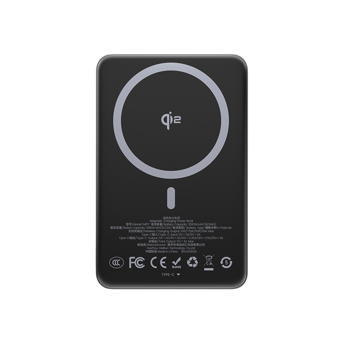 Benks ArmorGo Qi2 MagSafe and USB-C Slim Power Bank 10000mAh - 600D #pattern_600d