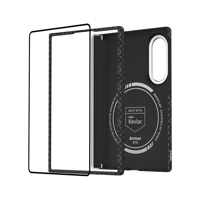 Benks ArmorGrid Air Grand Combo built with Kevlar® for Samsung Galaxy Z Fold 8 / Z Fold 8 Ultra - Black #color_black