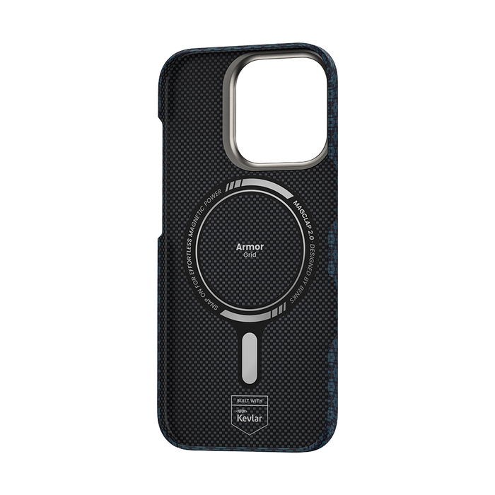 Benks ArmorGrid ArmorAir Case built with Kevlar® for iPhone 16 Pro Max - Azure Blue #pattern_azure-blue