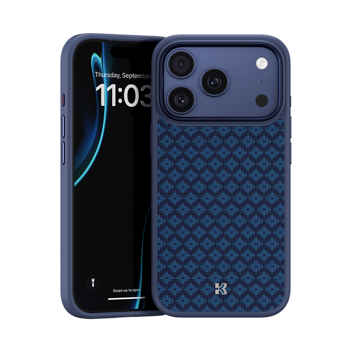 Benks ArmorGrid ArmorPro Case built with Kevlar® for iPhone 17 Pro & Pro Max - Blue #color_blue