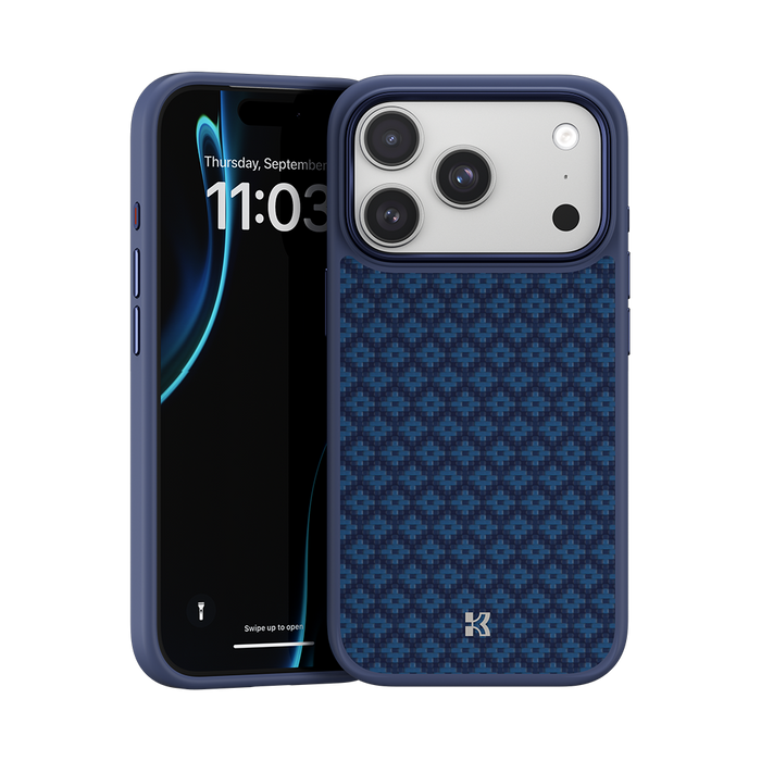 Benks ArmorGrid ArmorPro Case built with Kevlar® for iPhone 17 Pro & Pro Max - Blue #color_blue