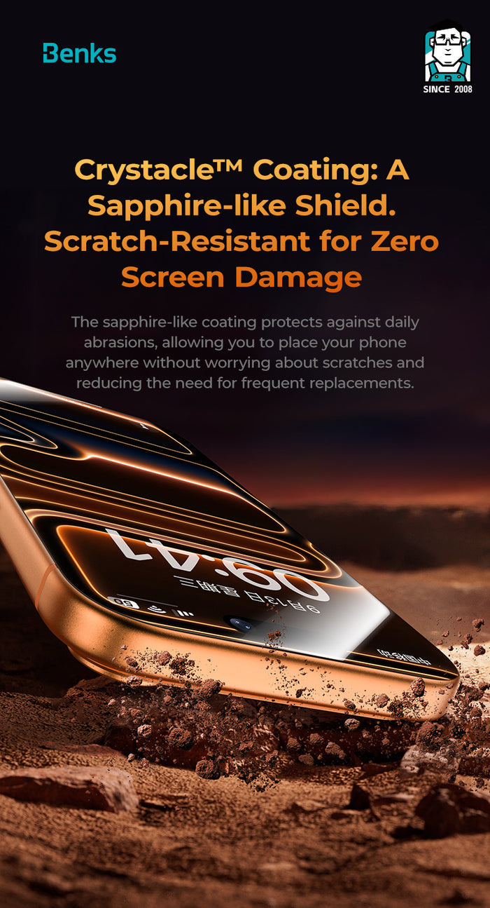 Benks GlassWarrior Sapphire V2.0 Screen Protector for iPhone 18 Pro / 18 Pro Max