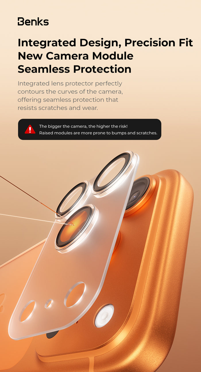 Benks Integrated Matte Transparent Protector for iPhone 17 Pro