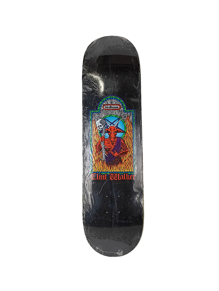 Birdhouse Clint Walker Occult Demon Black Multicolor Size 8.4 Vintage NOS Deck