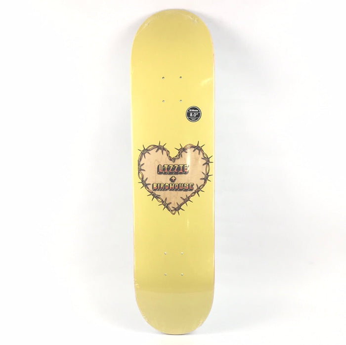 Birdhouse Lizzie Armanto Wire heart Yellow 8.0'' Skateboard Deck