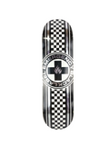 Black Label Emergency Team Deck Racing Stripes Black White Silver Foil Size 8.66 Vintage NOS Deck