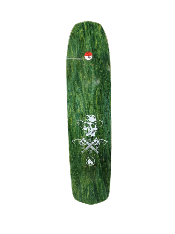 Black Label Jason Adams Six Gun Shovel Head Brown Yellow Red Size 8.25" Skateboard Deck