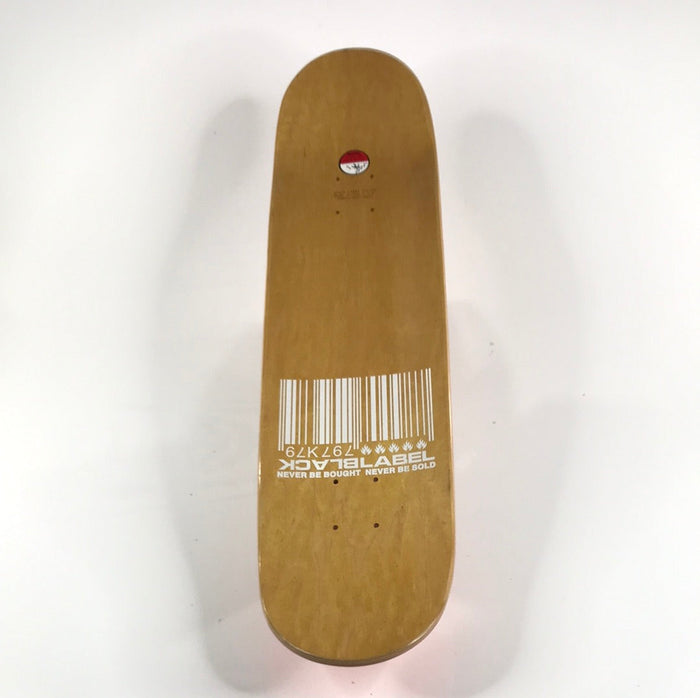 Black Label Team Cursive Orange 8.0 Skateboard Deck