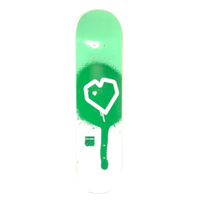 Blueprint Team Edition Spray Heart White/Green Size 7.75 Skateboard Deck