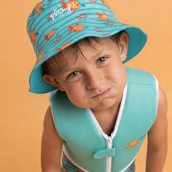 Bob réversible anti-UV pour enfant : Barracuda Plouf