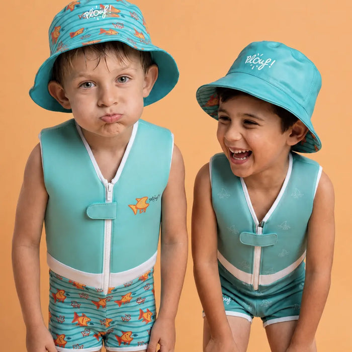 Bob réversible anti-UV pour enfant : Barracuda Plouf