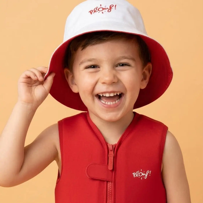 Bob réversible anti-UV pour enfant : Flamme Plouf!