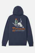 Brixton Barren Washed Navy Hooded Sweatshirt