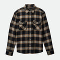 Brixton Bowery Black Cream L/s Flannel Shirt