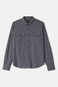 Brixton Bowery Lightweight Ultra Future Grey L/s Flannel Shirt
