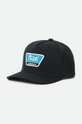 Brixton Linwood Netplus MP Black White Snapback Hat