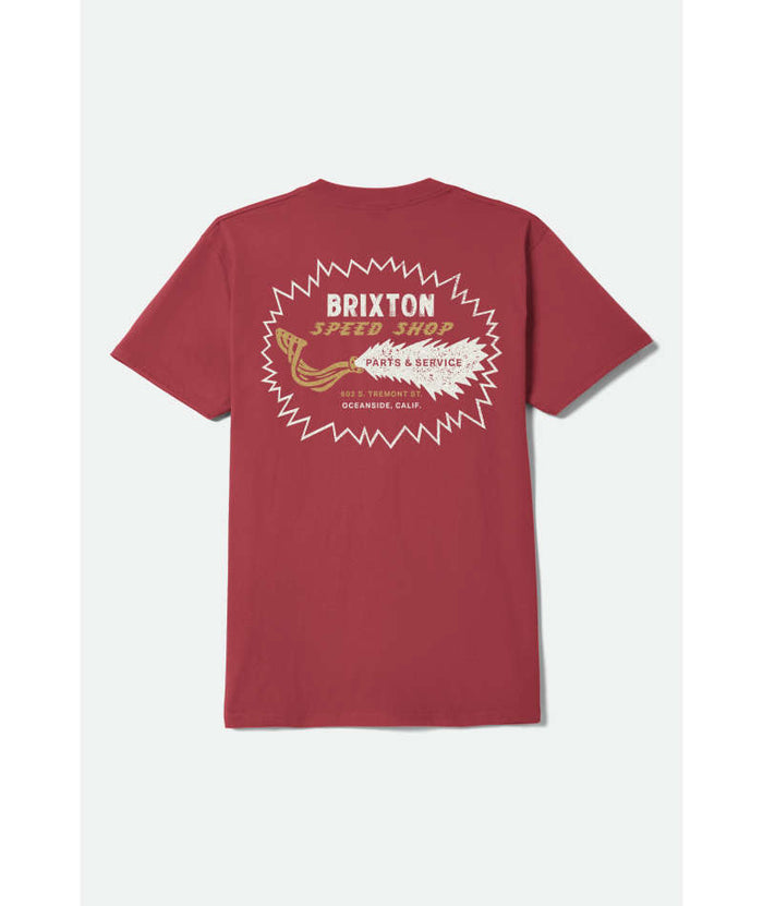 Brixton Mavis Robust Red Worn Wash Standard S/s Shirt