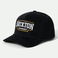 Brixton Pierson Netplus Black Medium Profile Snapback Hat