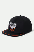 Brixton Waller HP Black Snapback Hat