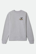 Brixton Well Heather Grey Crewneck Sweatshirt