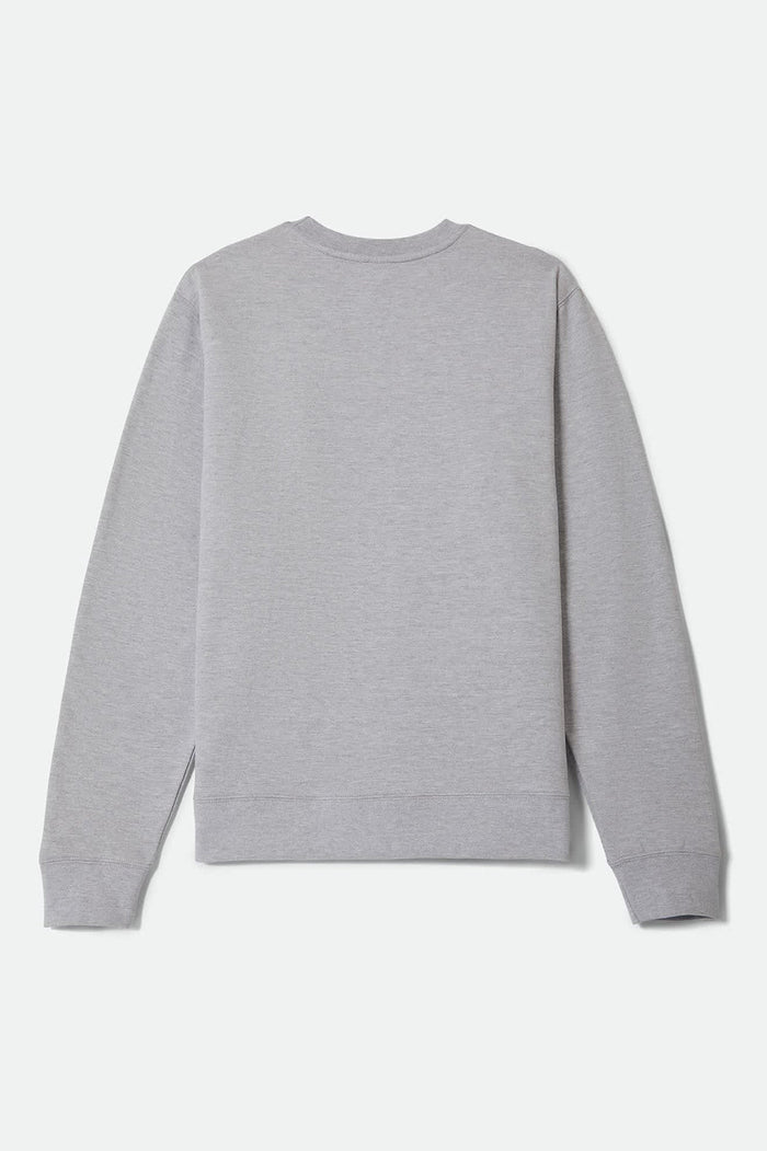 Brixton Well Heather Grey Crewneck Sweatshirt