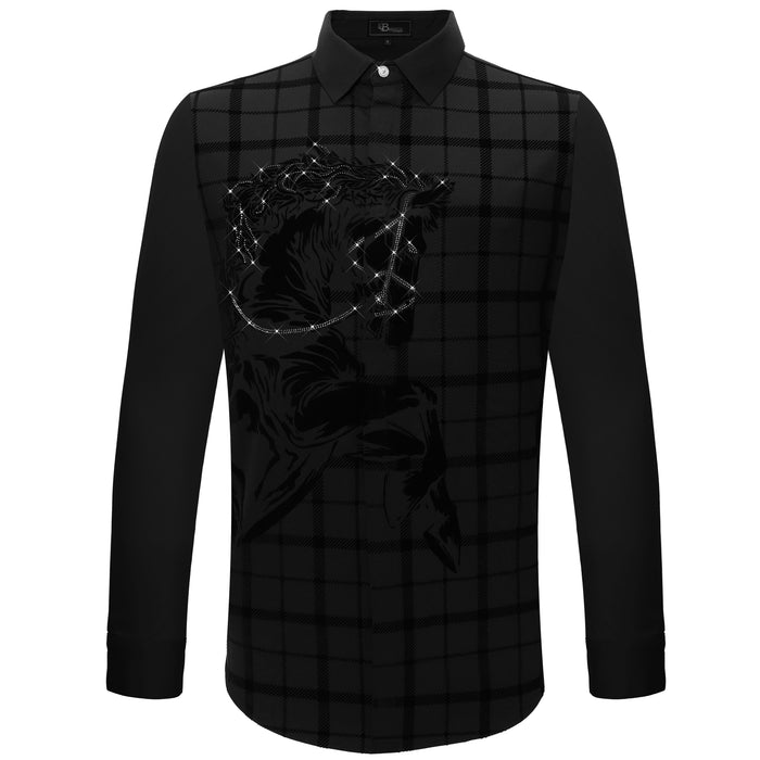 Bronco Edge Button-Up Shirt BLACK - Dudes Boutique