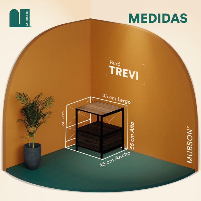 Buro para Recamara. Buro Mesa de Noche Trevi