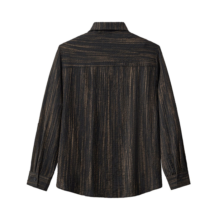 Canyon Set – Printed LS Shirt & Pleated pant BLACK