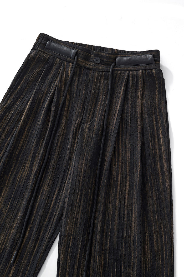 Canyon Set – Printed LS Shirt & Pleated pant BLACK