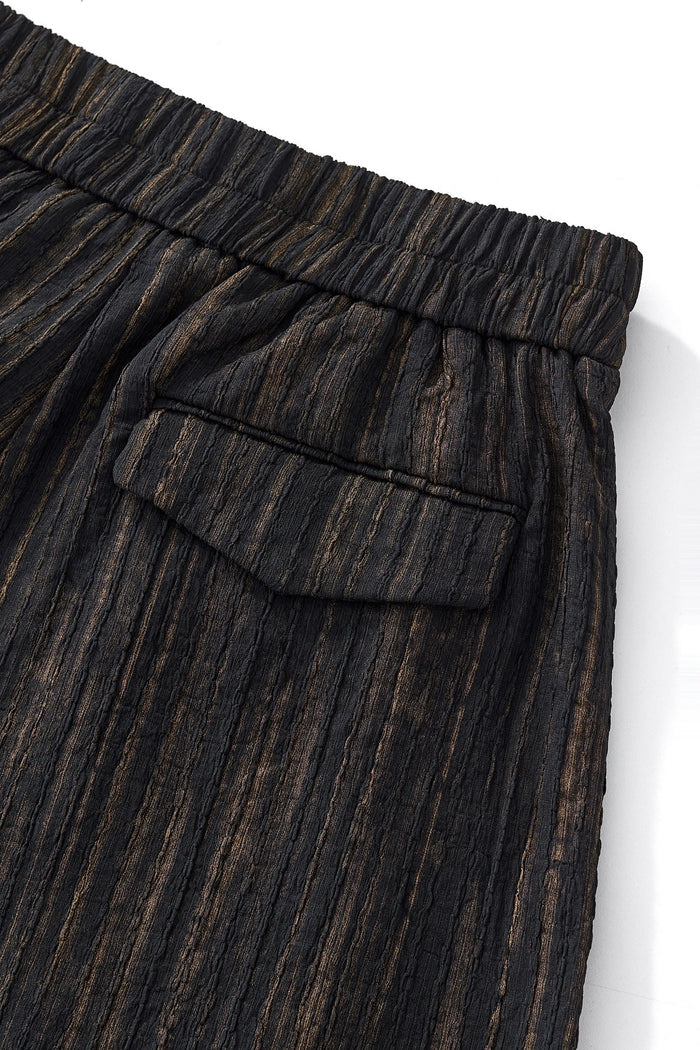 Canyon Set – Printed LS Shirt & Pleated pant BLACK
