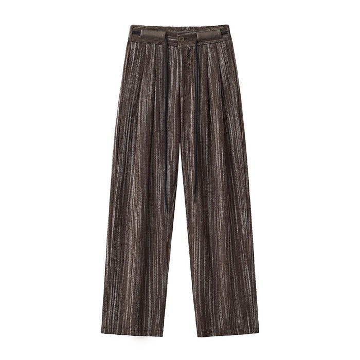 Canyon Set – Printed LS Shirt & Pleated pant BROWN