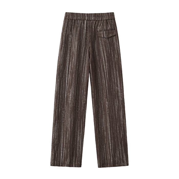 Canyon Set – Printed LS Shirt & Pleated pant BROWN