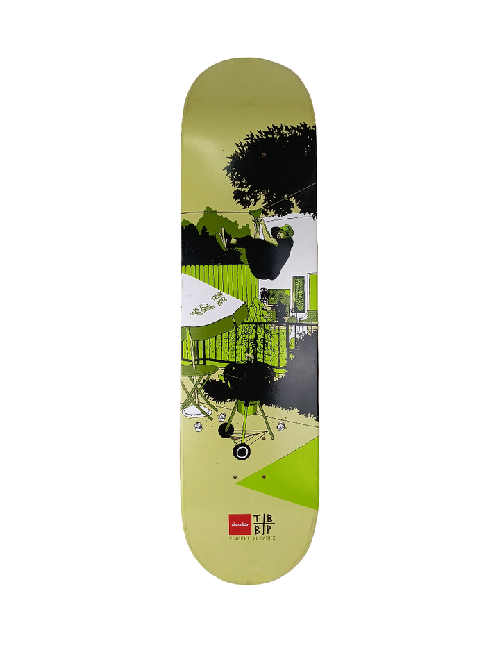 Chocolate Vincent Alvarez Trunk Mansion TBBP Olive Green White Size 8.125 Vintage NOS Deck