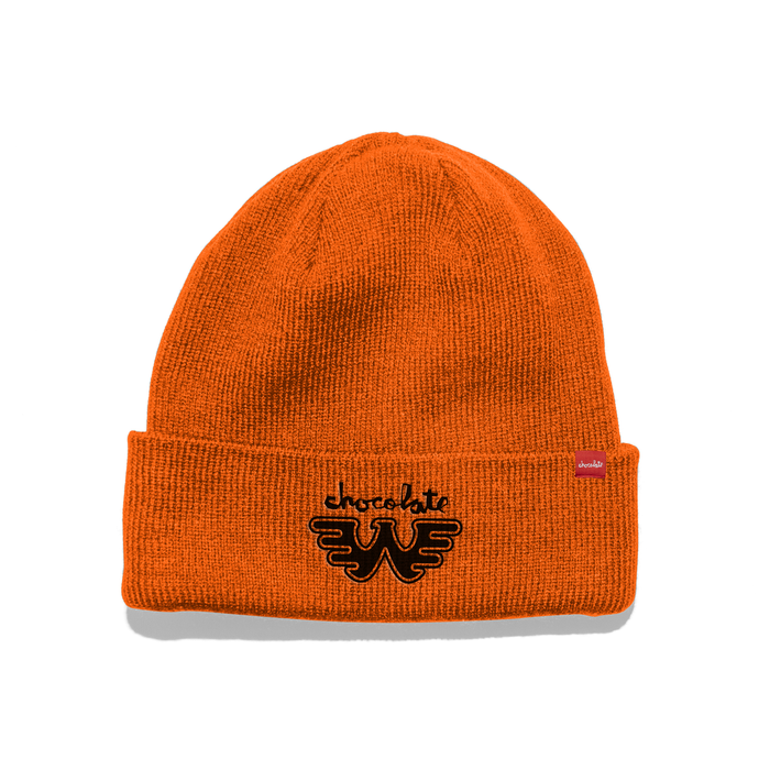 Chocolate x Waylon Jennings W Orange Rust Tight Cuff Beanie