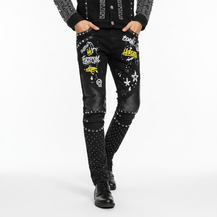 CITY SHINE Pants BLACK