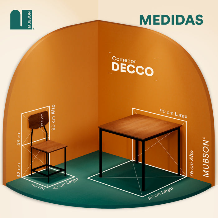 Comedor 4 Sillas Pequeño. Antecomedor Decco